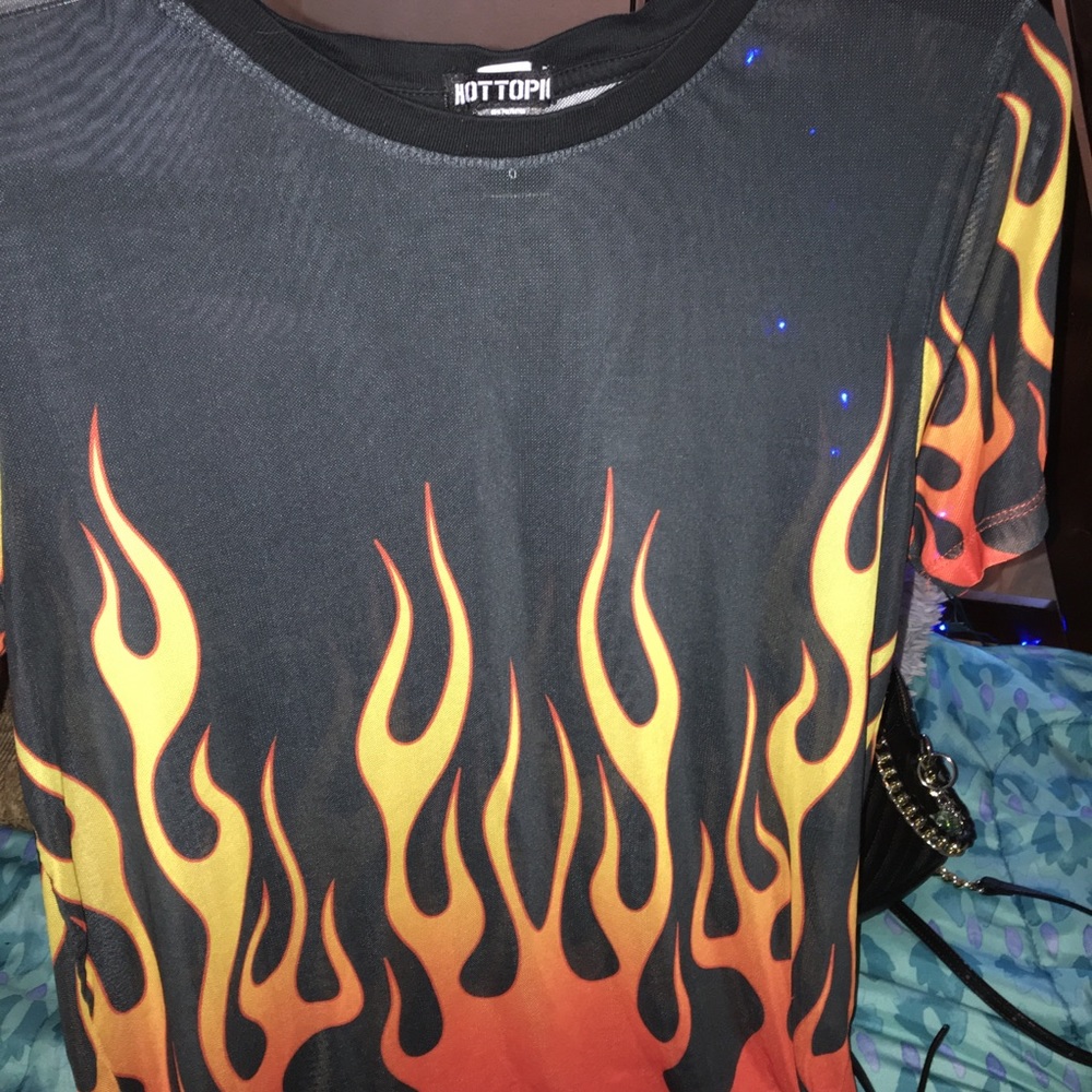 Mesh flame shirt